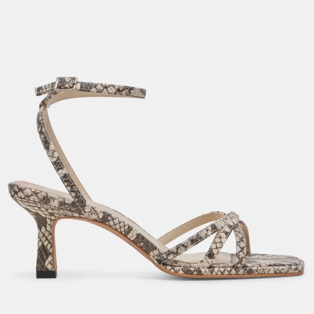 NEW Dolce Vita Manji Snakeskin Patterned Heels - Picture 2 of 4